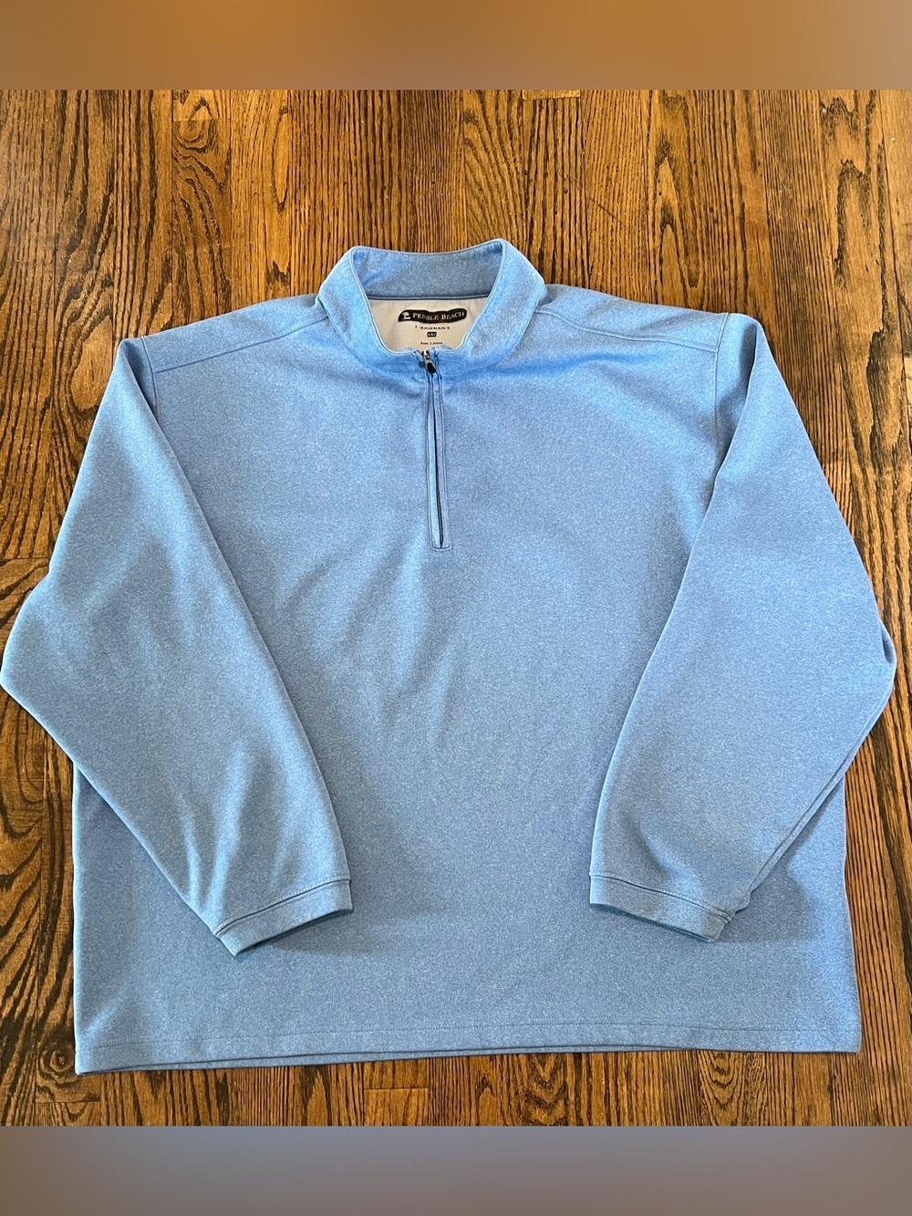 Pebble Beach Men’s Light Blue Half-Zip Pullover Sweater